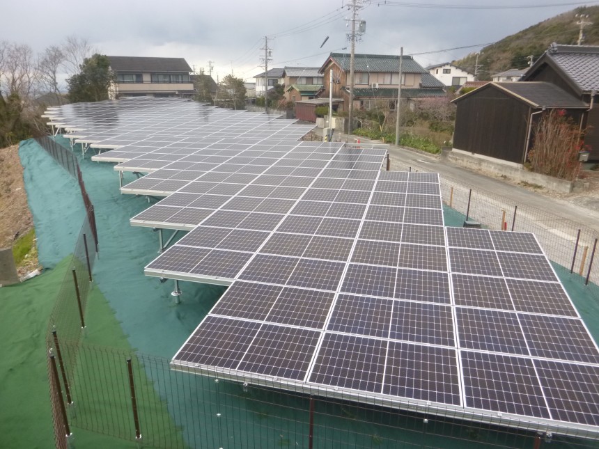 愛知県美浜町　T太陽光発電所 工事完了！！